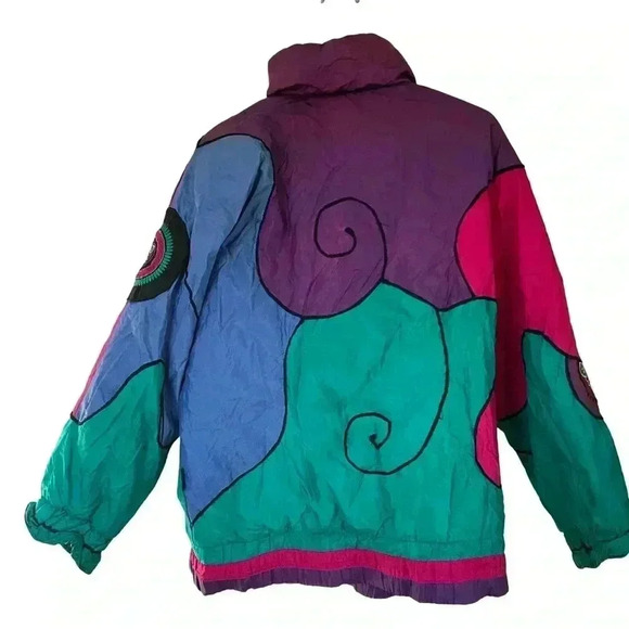 American Vintage Women's multi Jacket size small still oversized and baggy look - Picture 2 of 4